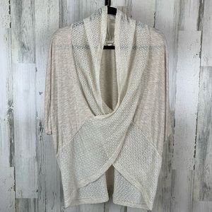 Testament (Anthropology) oatmeal color top. Size L